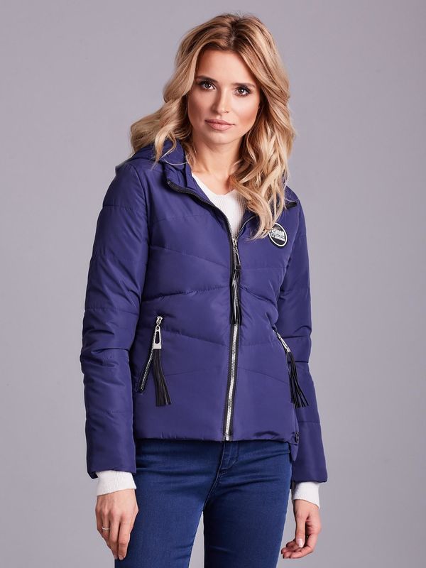 Fashionhunters Women's Hooded Jacket - Blue