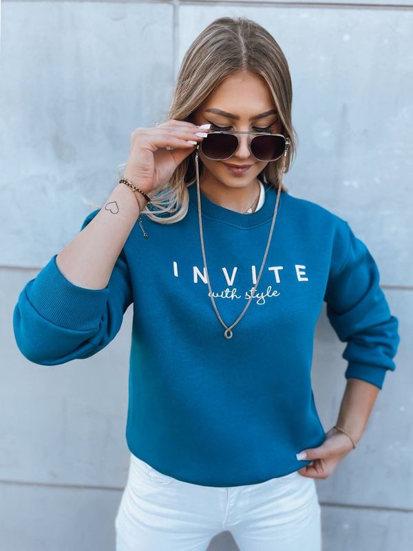 DStreet Women's hoodless sweatshirt INVITE dark blue Dstreet