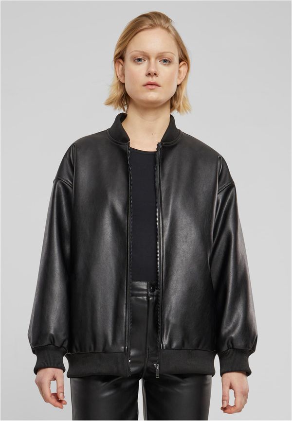 Urban Classics Women's jacket made of artificial leather black