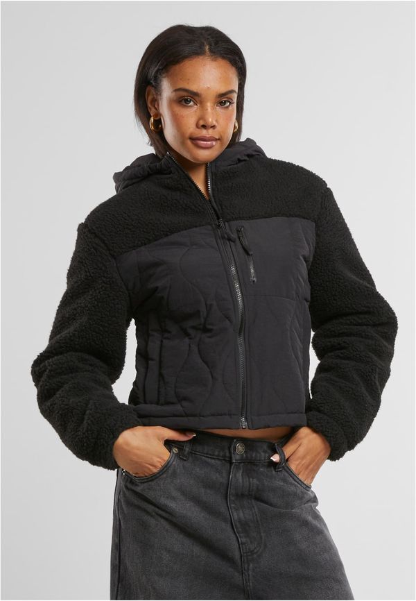 Urban Classics Women's jacket Sherpa Crinkle Nylon Mix black/black