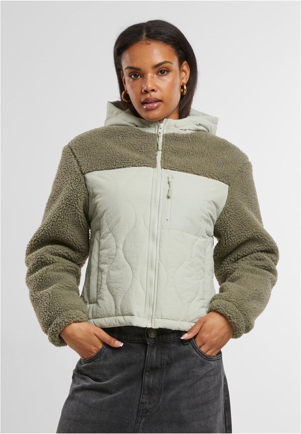 Urban Classics Women's jacket Sherpa Crinkle Nylon Mix light green/stone green