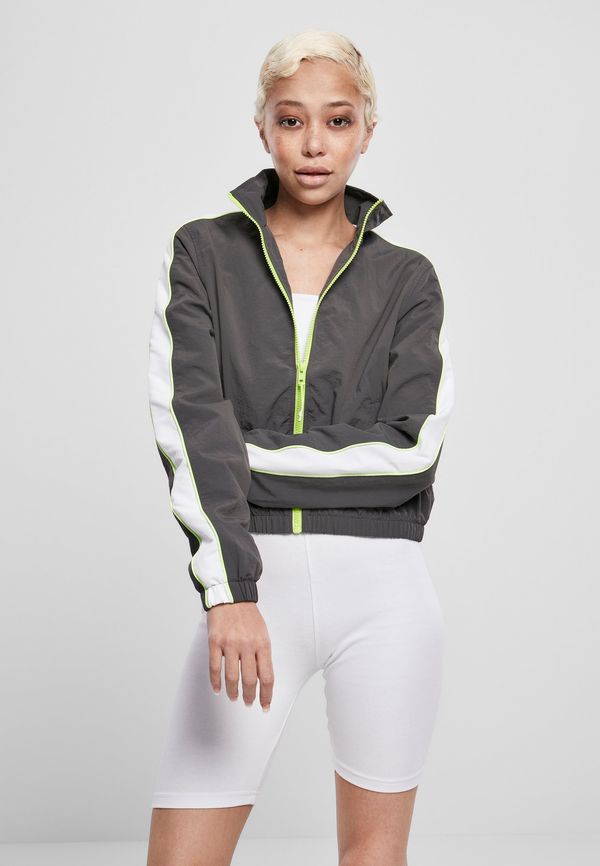 Urban Classics Women's jacket with short stripes darkshadow/electriclime