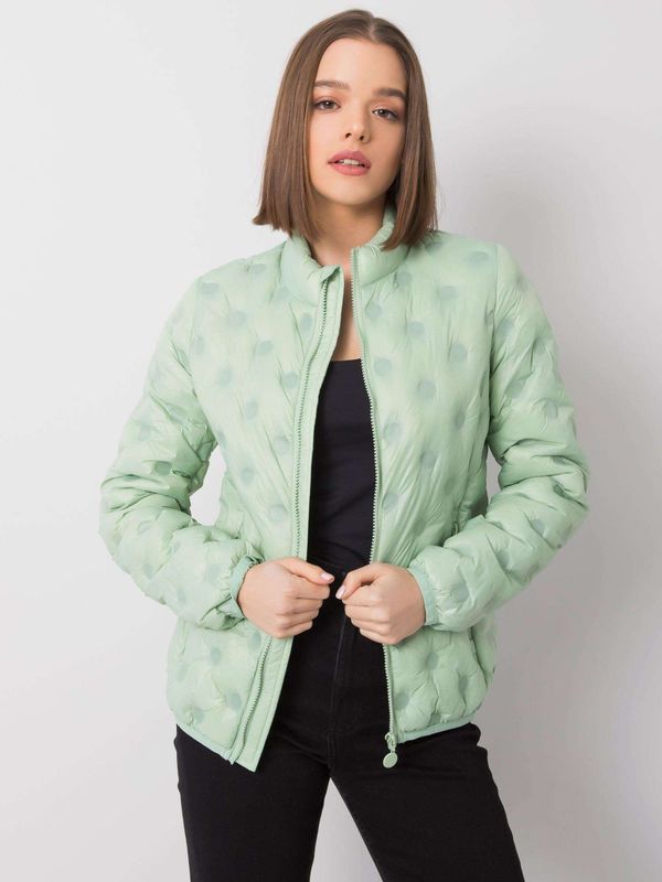 Fashionhunters Women's jacket with stand-up collar Aurore - green