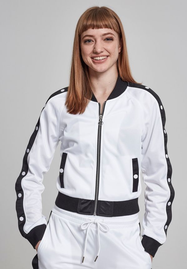 Urban Classics Women's jacket with wht/blk/wht button closure