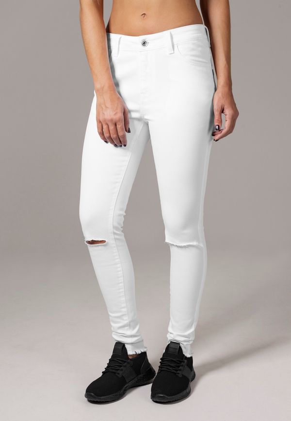 UC Ladies Women's jeans URBAN CLASSICS - white