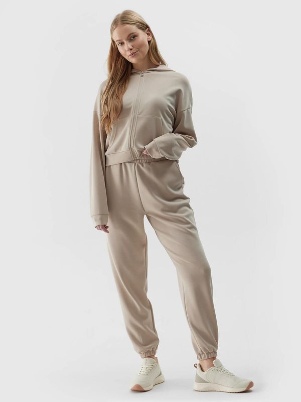 4F Women's jogger sweatpants with the addition of modal 4F - beige