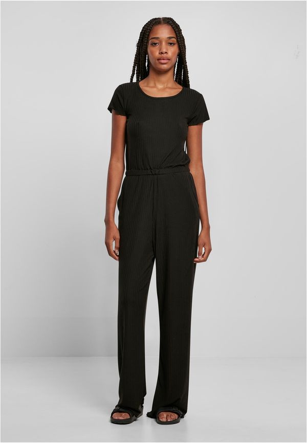 Urban Classics Women's jumpsuit with wide legs in black color