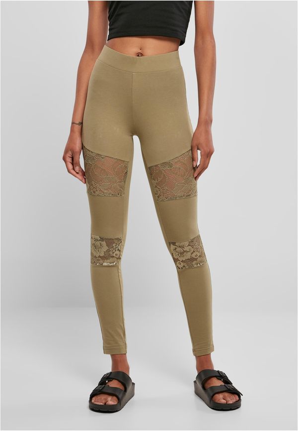 UC Ladies Women's lace-up leggings in khaki color