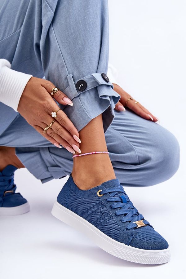 Kesi Women's lace-up sneakers blue Etna