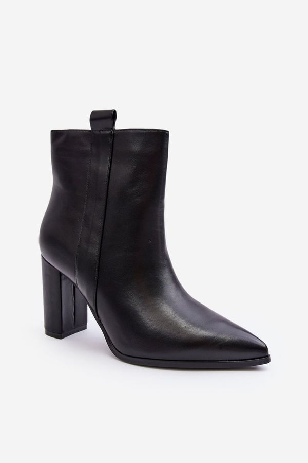 Kesi Women's leather ankle boots Black Vevine