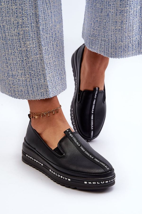 Kesi Women's leather platform shoes S.Barski black