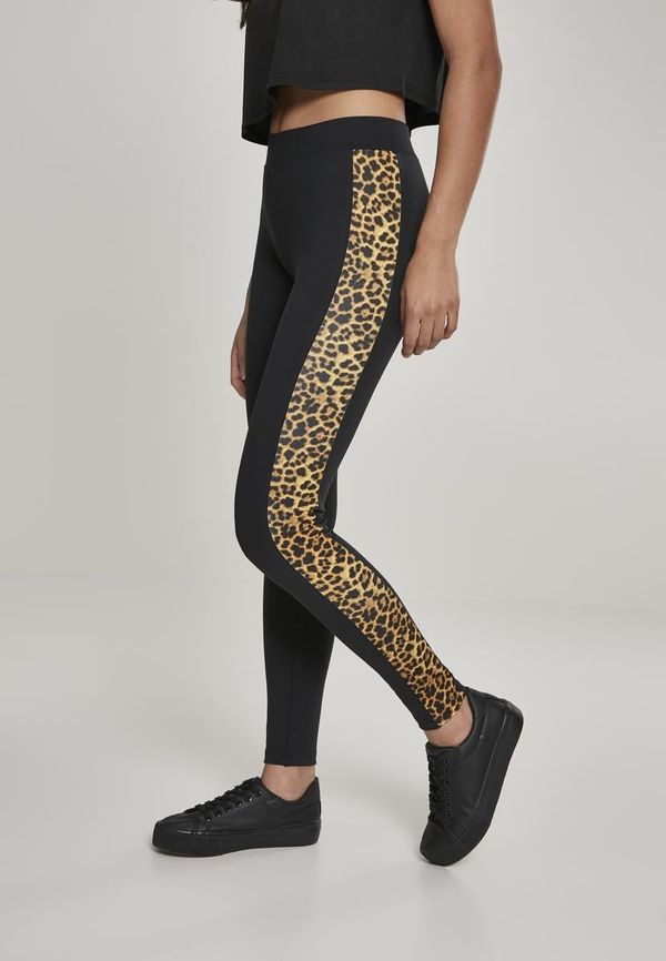 UC Ladies Women's leggings with striped blk/leo pattern