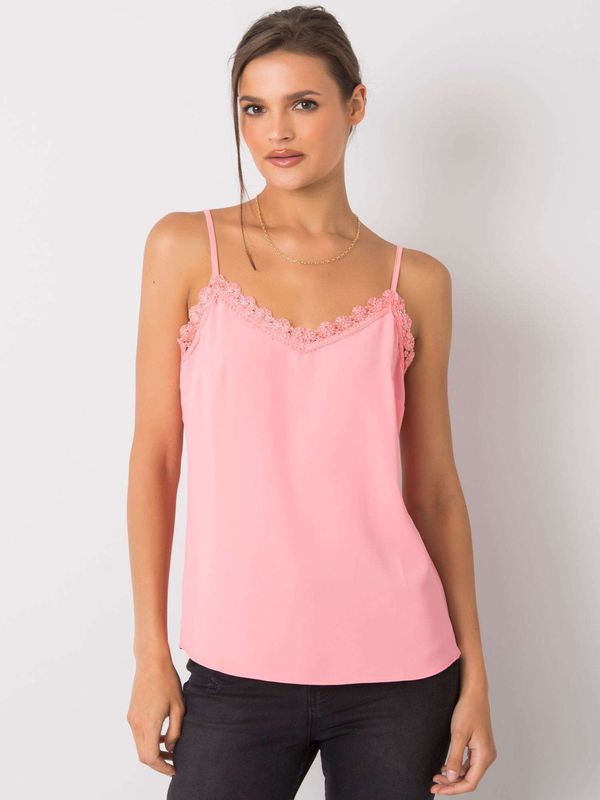 Fashionhunters Women's light pink top