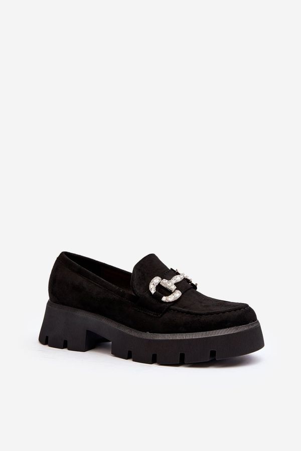 Kesi Women's loafers with black Ellise embellishment