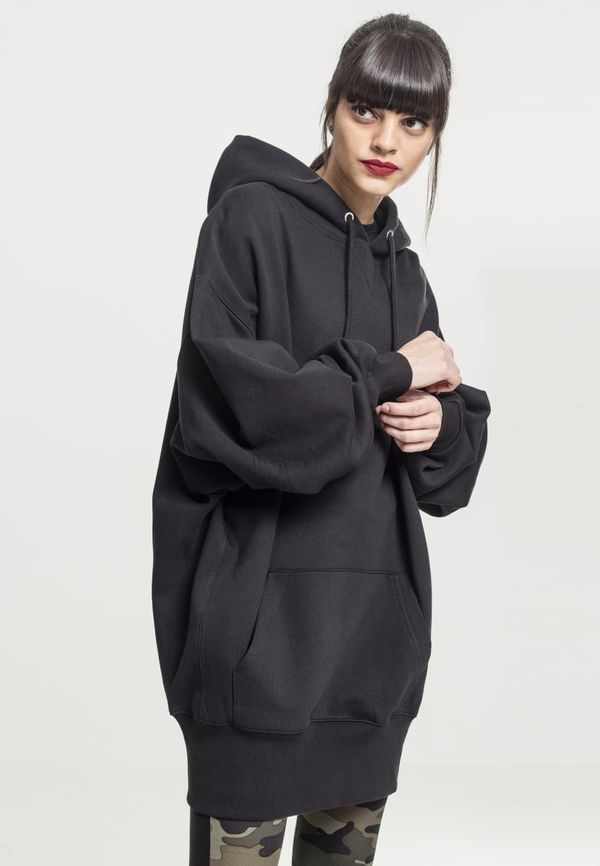 Urban Classics Women's long oversize hooded jacket black