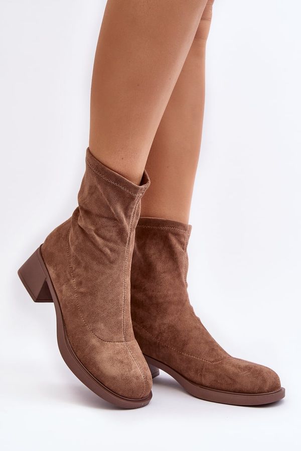 Kesi Women's low-heeled boots - brown Aphroteia