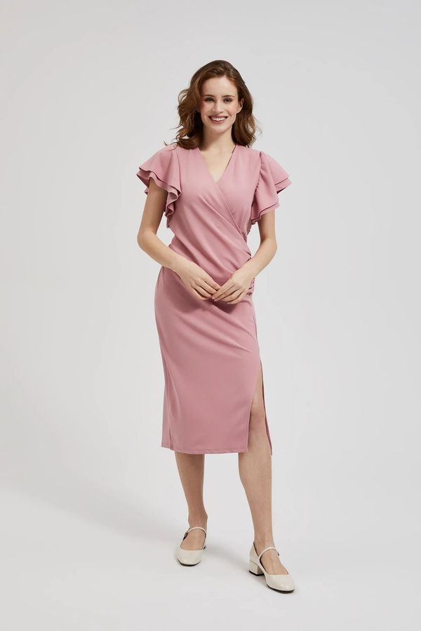 Moodo Women's midi dress MOODO - dusty pink