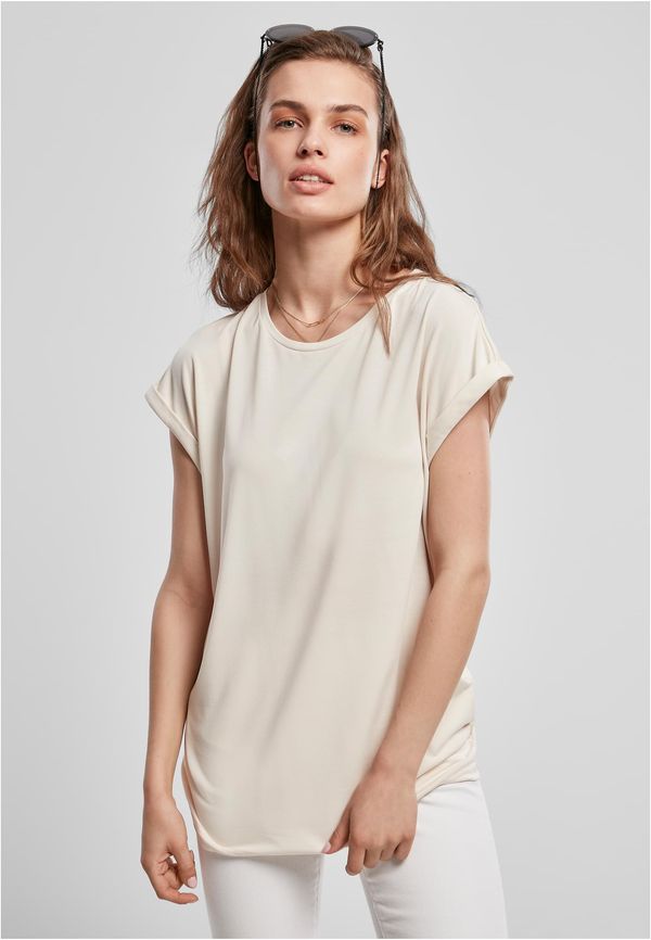 UC Ladies Women's modal t-shirt with extended shoulder whitesand