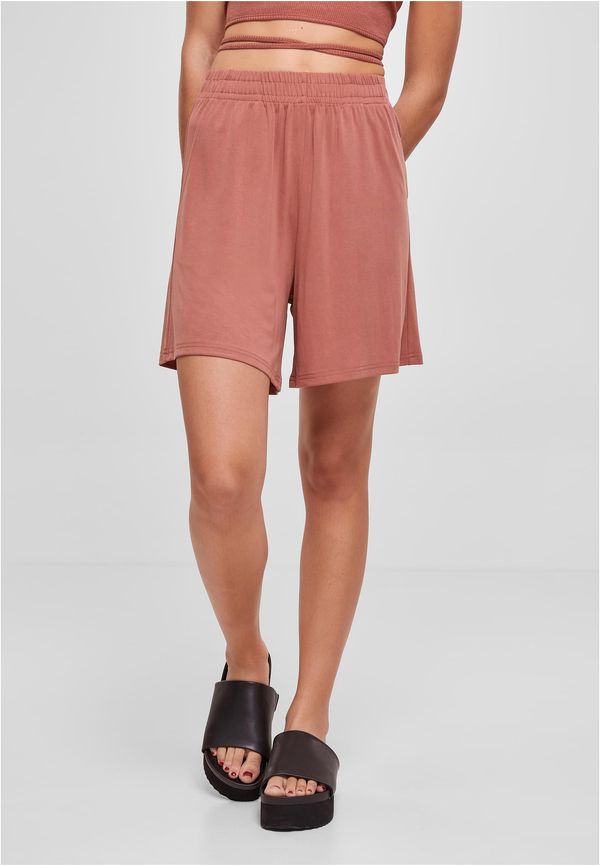 Urban Classics Women's modal terracotta shorts