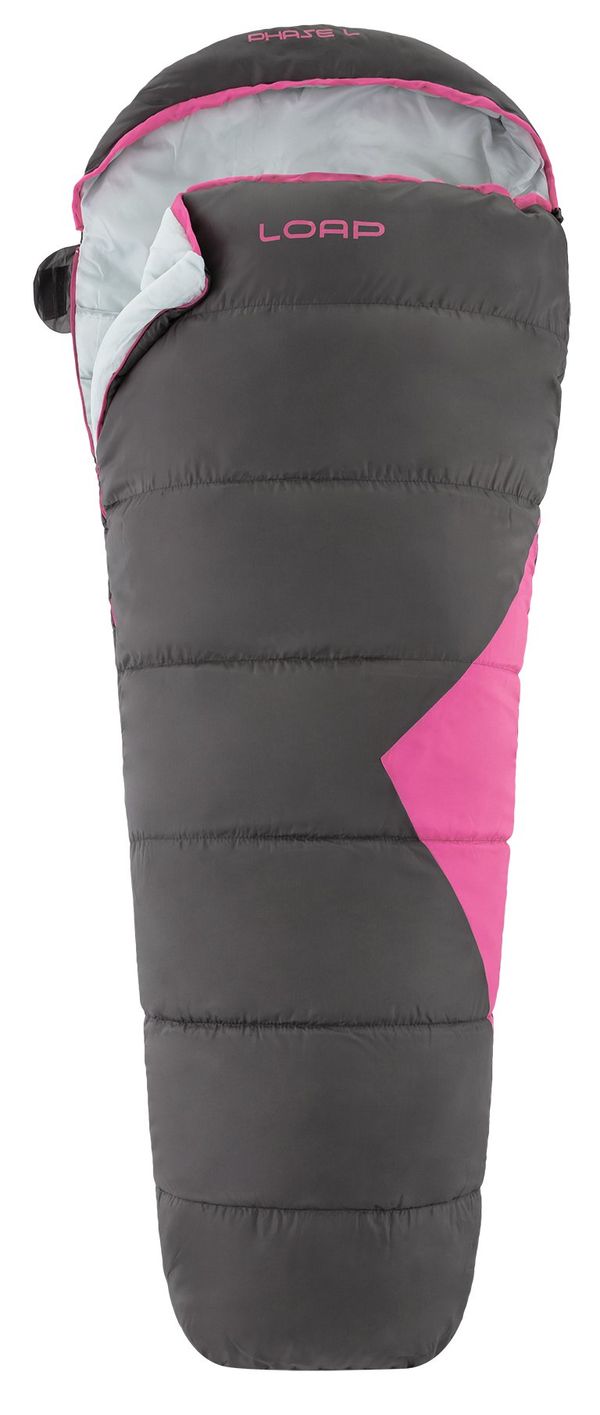 LOAP Women's mummy sleeping bag LOAP PHASE L Grey/Pink