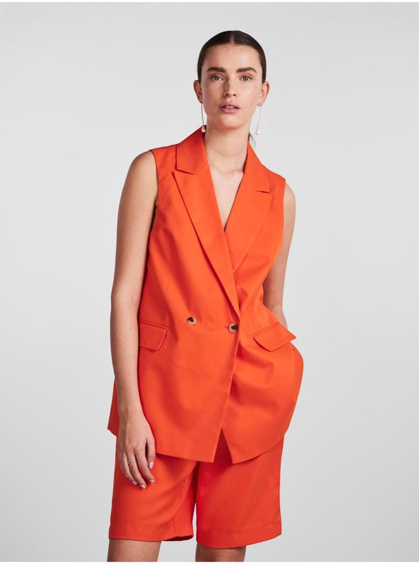 Pieces Women's Orange Vest Pieces Tally - Women's