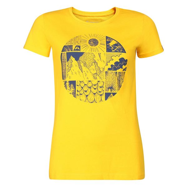 ALPINE PRO Women's organic cotton t-shirt ALPINE PRO ECCA spectra yellow variant pb