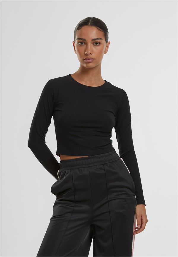 Urban Classics Women's Organic Cropped Longsleeve Black