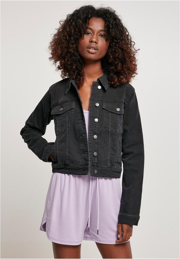 Urban Classics Women's Organic Denim Jacket Black Washed