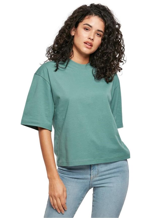 UC Ladies Women's Organic Oversized T-Shirt with White Leaf