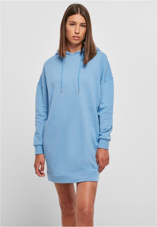 UC Ladies Women's Organic Oversized Terry Dress with Hood Horizon Blue