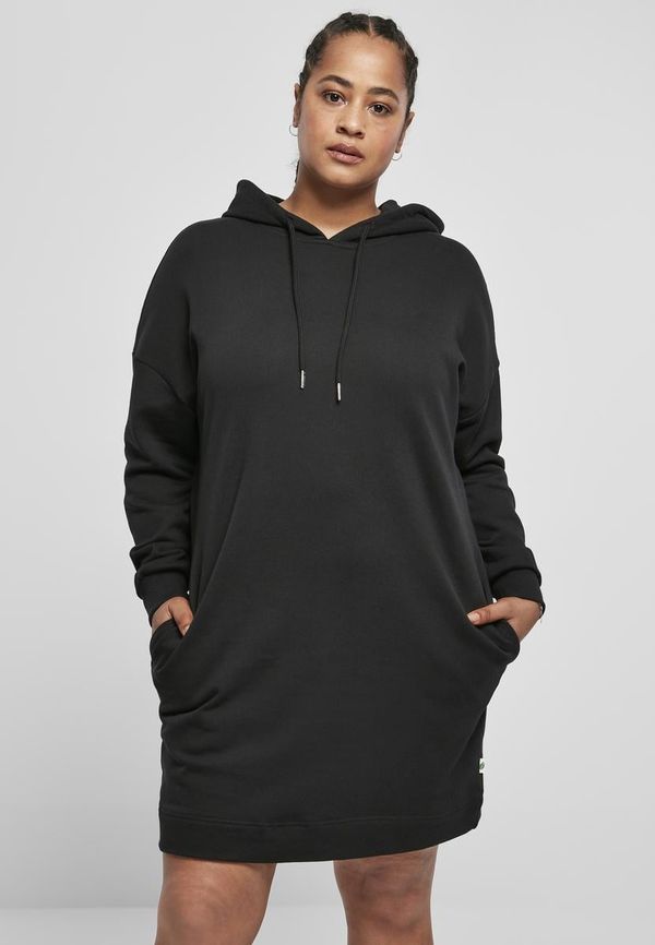 UC Ladies Women's Organic Oversized Terry Hooded Dress Black