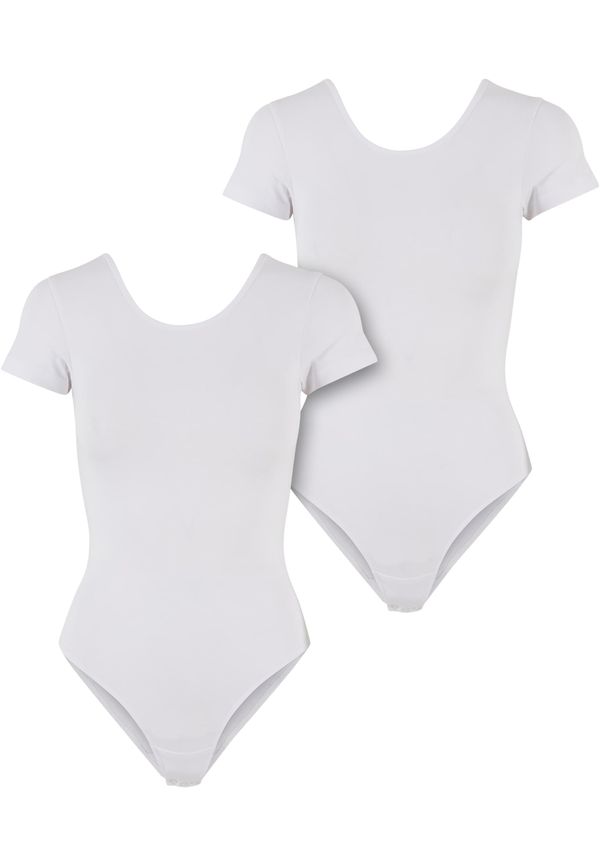 UC Ladies Women's Organic Stretch Jersey Body - 2-Pack White+White