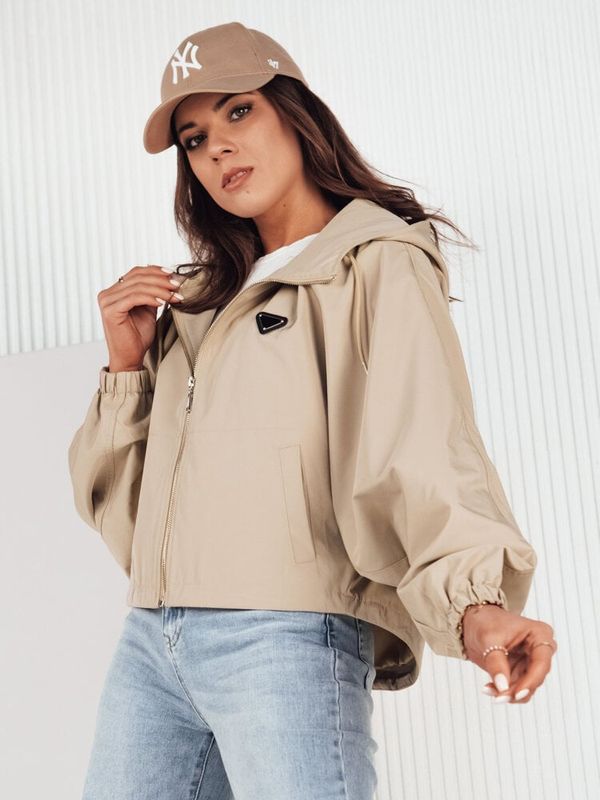 DStreet Women's oversize jacket CATRAL, dark beige, Dstreet