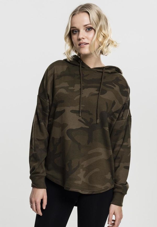 UC Ladies Women's Oversized Camo Hooded Olive Camo