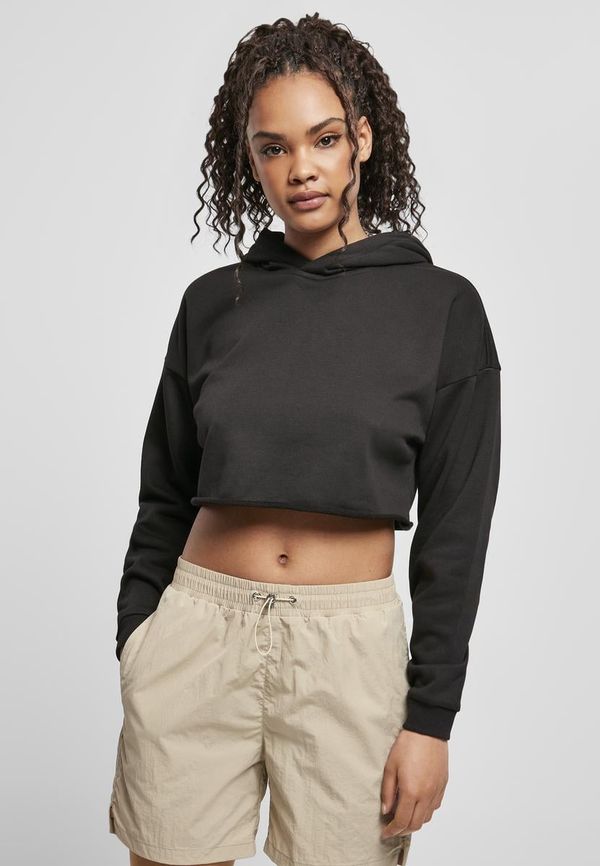 Urban Classics Women's Oversized Cropped Hoody Black