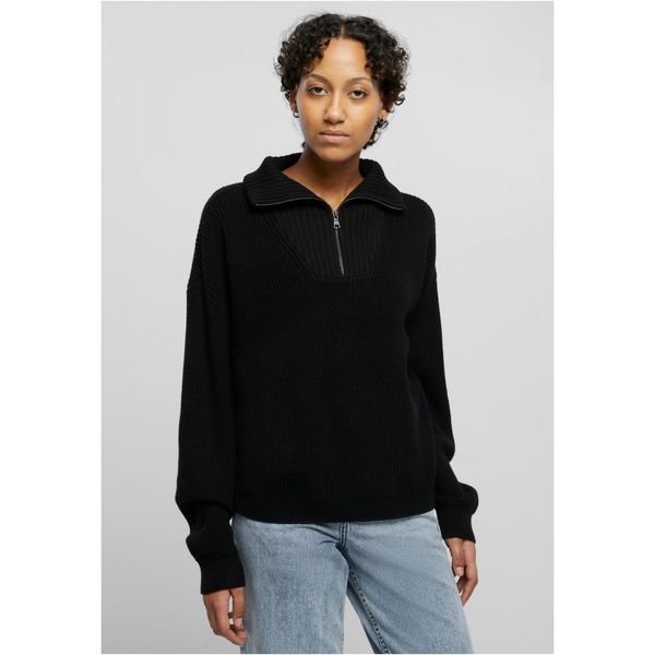 Urban Classics Women's Oversized Knit Troyer - Black