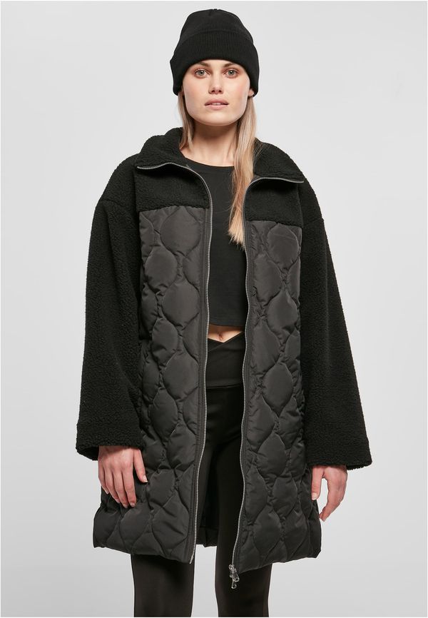 UC Ladies Women's Oversized Sherpa Quilted Coat Black