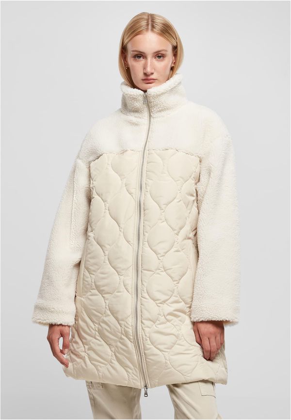 UC Ladies Women's Oversized Sherpa Quilted Coat softseagrass/white sand