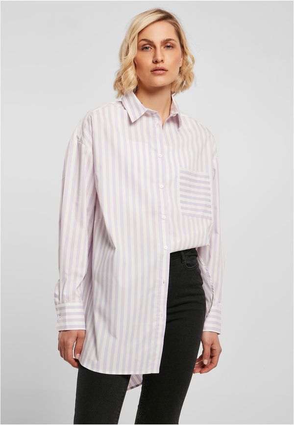 UC Ladies Women's oversized striped shirt white/lilac