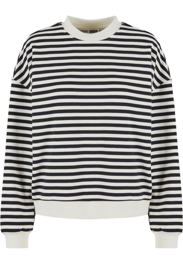 UC Ladies Women's Oversized Striped Sweatshirt - Black/Cream