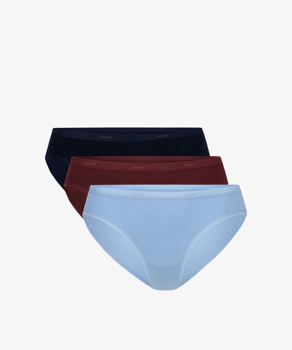 Atlantic Women's panties ATLANTIC 3Pack - dark blue/burgundy/light blue