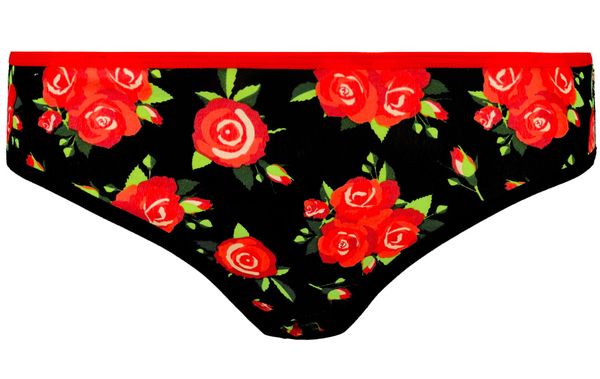 Frogies Women's panties Frogies Black Red Rose
