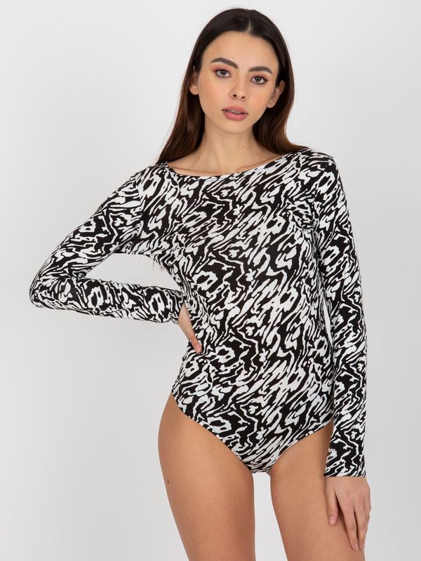 Fashionhunters Women's patterned bodysuits - black