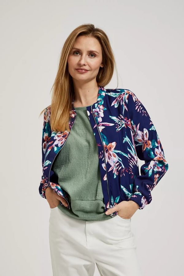 Moodo Women's patterned jacket - navy