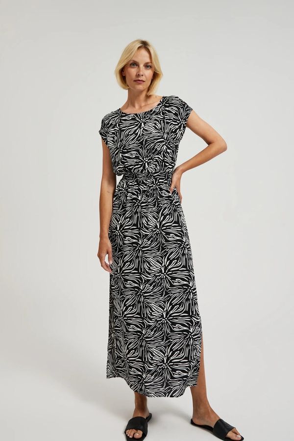 Moodo Women's patterned maxi dress MOODO - black