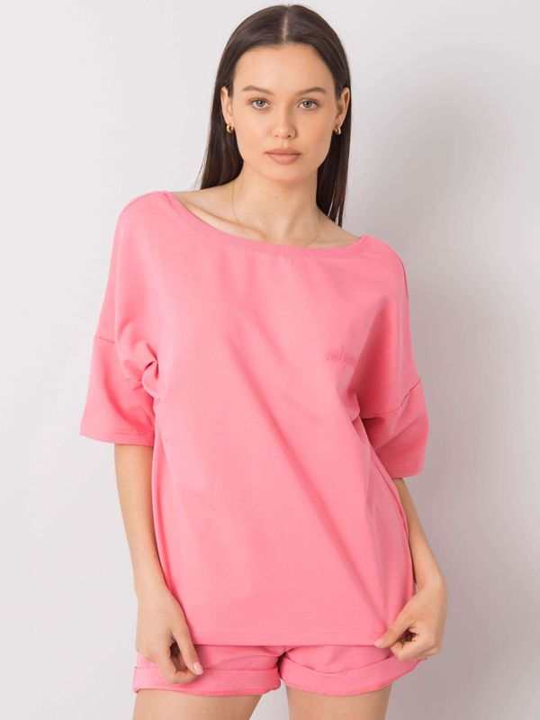 Fashionhunters Women's pink cotton set