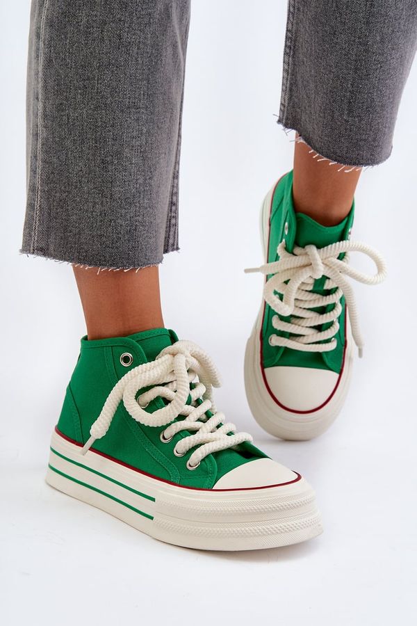 Kesi Women's Platform Sneakers Green Aineri