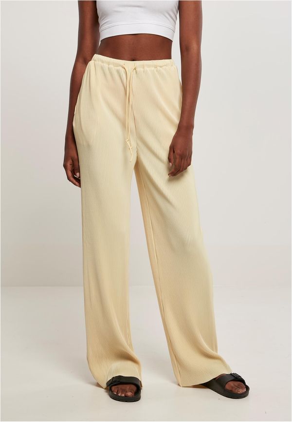 UC Ladies Women's Plisse Pants Soft Yellow