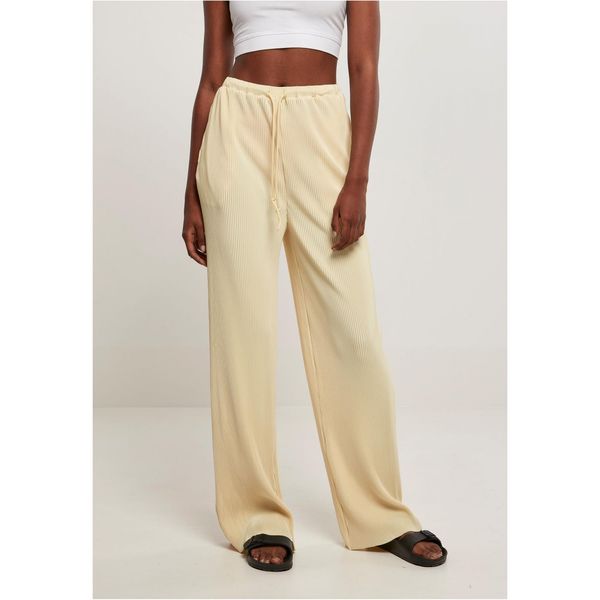Urban Classics Women's Plisse Pants Soft Yellow