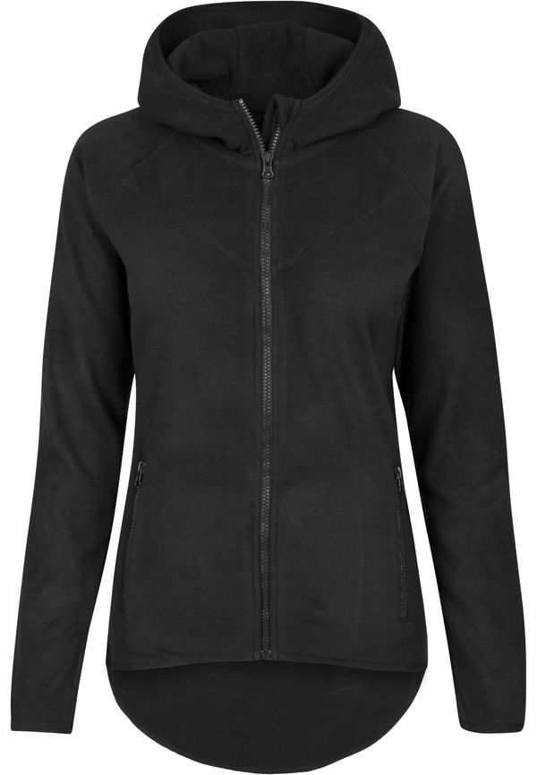 Urban Classics Women's Polar Fleece Zip-Up Hoodie in Black